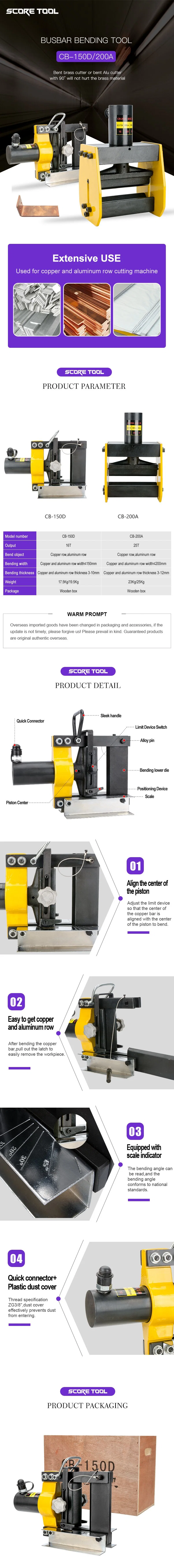 CB-200A Portable Cost Effective Multifunctional Hydraulic Busbar Bending Machine